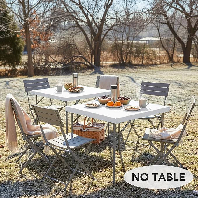 LUSHVIDA 2 Packs Vinyl Card Tablecloth with Flannel Backing 34x34 inch - Waterproof Plastic Picnic Table Cover for Square Folding Table Cloth with Elastic Corners, White