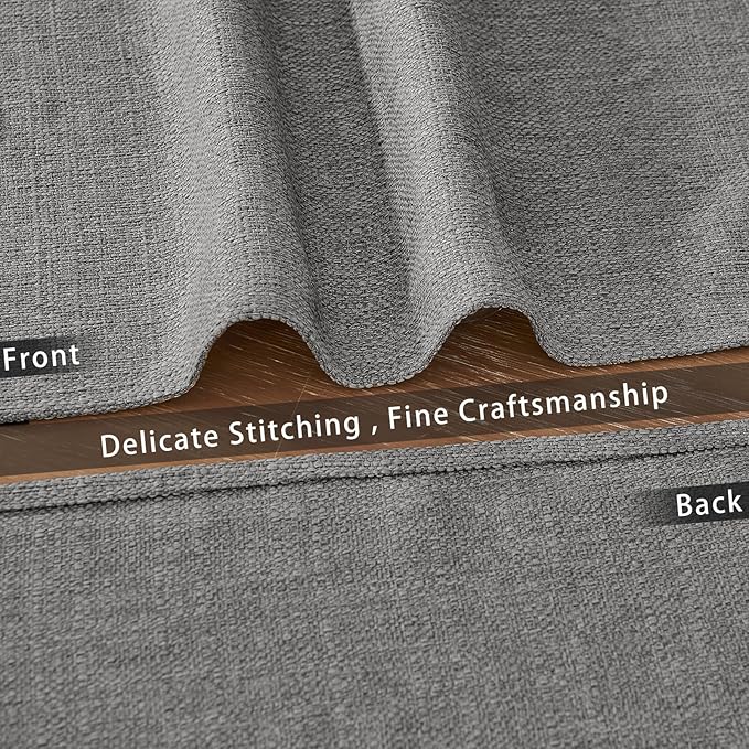 BALCONY & FALCON Placemats Set of 4 Faux Linen Cloth Place Mats Washable Waterproof Wrinkle Resistant Table Placemats for Dining Kitchen Farmhouse Indoor & Outdoor Use(Gray, 13.8”x 17.7”