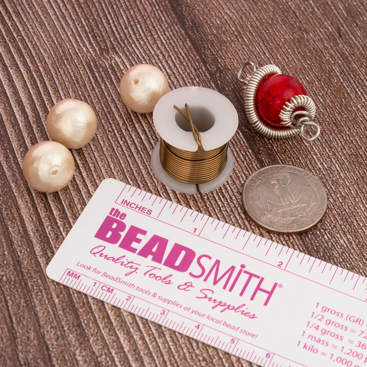 The Beadsmith Craft Wire Assortment - Tarnish-Resistant Copper Wire for Jewelry Making, 6-Pack, 0.75-Inch Mini Spools, 3 Yd Each, 20-Gauge, Assorted Colors, Medium Temper