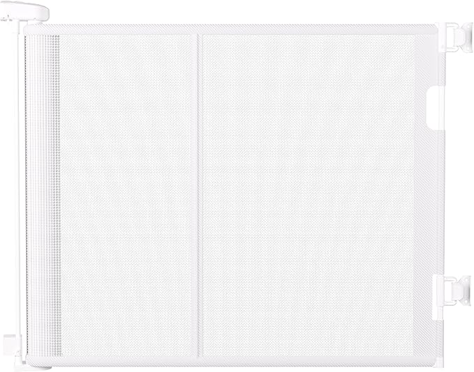 200 inches Extra Wide Retractable Baby Gate, 41.5 inches Tall Mesh Safety Gate for Oversized Openings, Living Rooms, Patios, Child & Pet Barrier for Indoor Outdoor Use, White