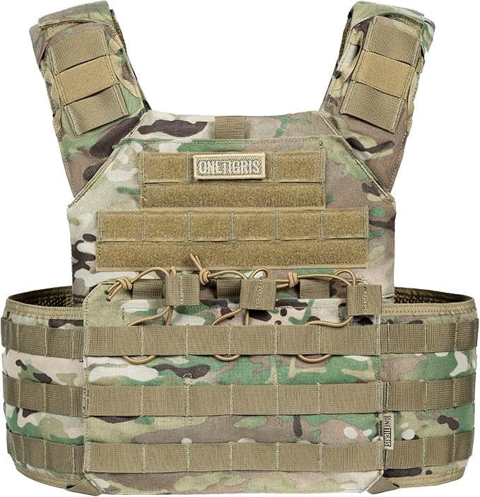 OneTigris DOOM Tactical Vest, Adjustable Airsoft Vest MOLLE Vest for Men