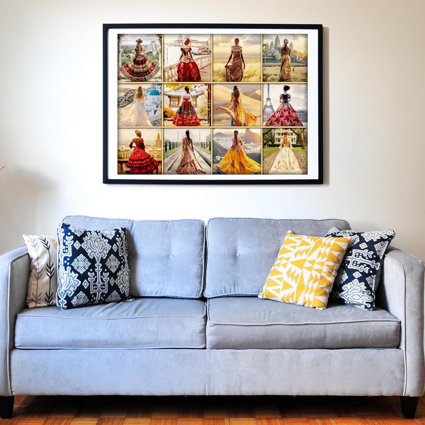 Think2Master Beautiful Dresses from Around The World 500 Pieces Large Format Jigsaw Puzzle for Kids 12+, Teens, Adults & Families. Elegant Dresses Vibrant Colors, Cultural Art Size: 26.8” X 18.9”