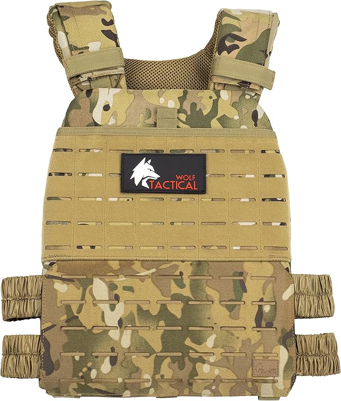 Wolf Tactical Adjustable Weighted Vest for Men & Women - Rucking, Workout, Running, Walking & CrossFit Weight Vest for Strength Training & Fitness