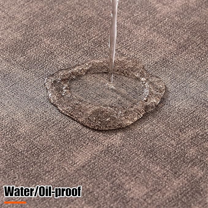 Homaxy Round Faux Leather Placemats and Coasters, Washable Dual-Side Table Mats, Wipeable Heat-Resistant Dining Place Mats for Outdoor and Indoor, Set of 8, Diameter 13 and 3.93 inch, Dark Brown