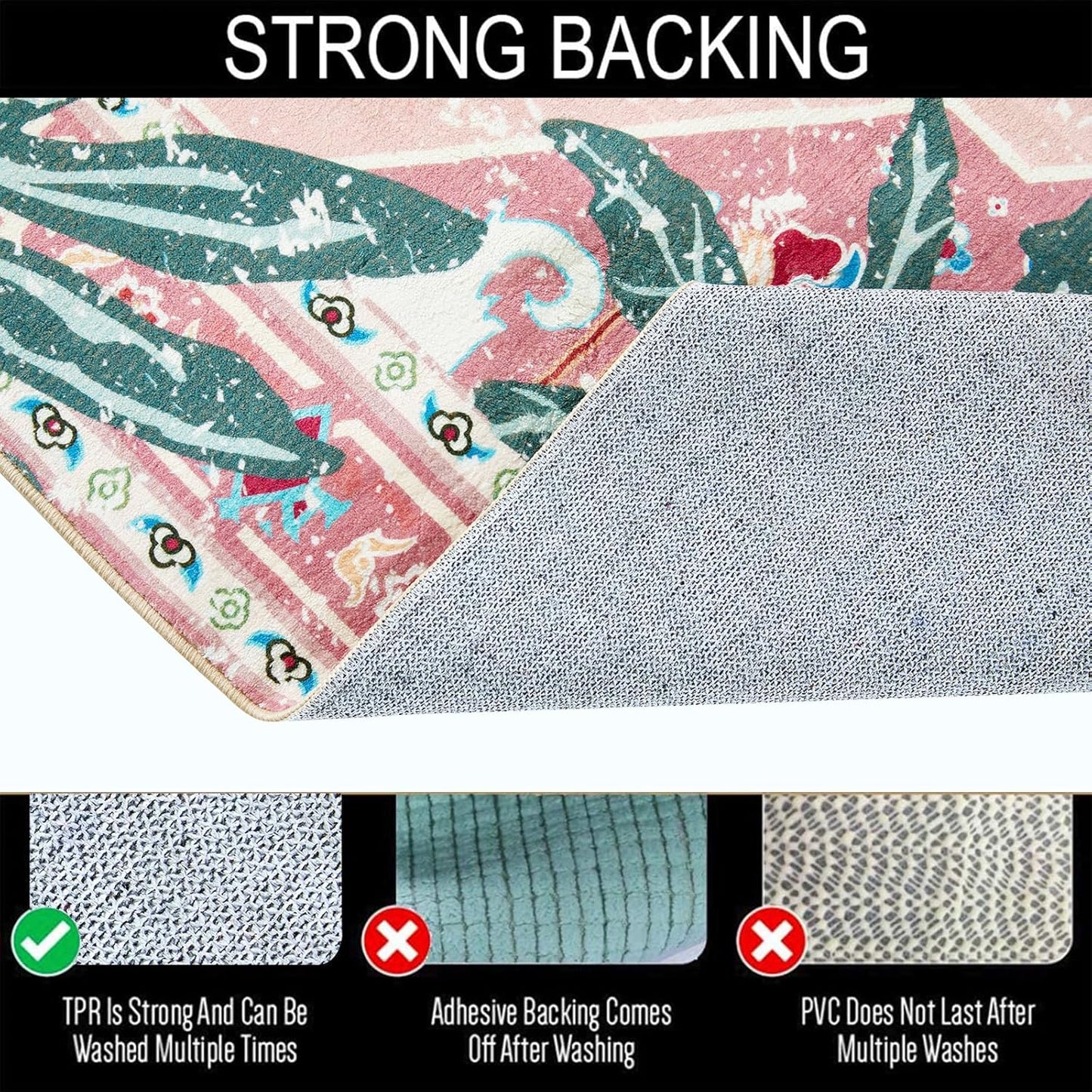 Washable Pink Rugs Thin Oriental Boho Vintage Cute Tropical Leopard 5ft Round Area Rugs for Bedroom Kitchen Dining Living Room Office Indoor Entryway Distressed Nursery Circle Carpet