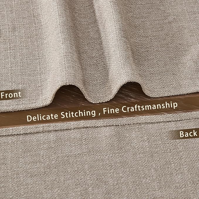 BALCONY & FALCON Placemats Set of 6 Faux Linen Cloth Place Mats Washable Waterproof Wrinkle Resistant Table Placemats for Dining Kitchen Farmhouse Indoor & Outdoor Use(Beige, 13.8”x 17.7”