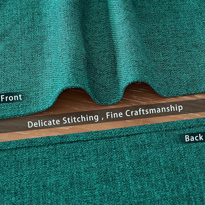 BALCONY & FALCON Placemats Set of 6 Faux Linen Cloth Place Mats Washable Waterproof Wrinkle Resistant Table Placemats for Dining Kitchen Farmhouse Indoor & Outdoor Use(Teal, 13.8”x 17.7”