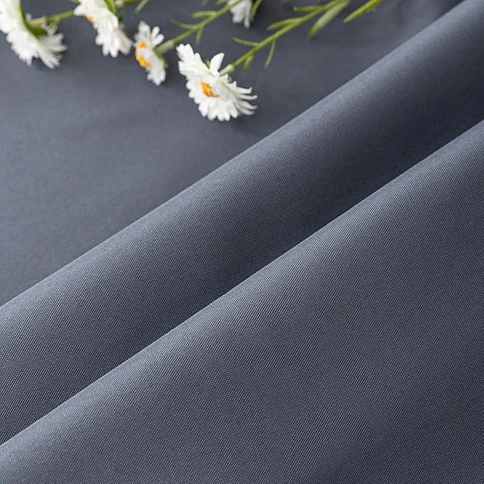 HolidayIdeas Patio Curtains Outdoor Waterproof-4 Panels 54x84 Inch-Windproof Weatherproof Privacy Grey Outside Curtains-Grommet Top and Tab Bottom Drape for Gazebo, Porch, Pergola, Cabana, Backyard