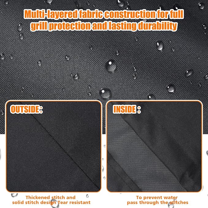 Hisencn Grill Cover for Pit Boss Austin XL, 600D Heavy Duty Pellet Smoker BBQ Cover for Pit Boss 1000 Series, 1000D3, 1000S, 1000SC, Rancher XL, 1100 Pro, 1150, Z Grill 1000 – UV & Fade Resistant