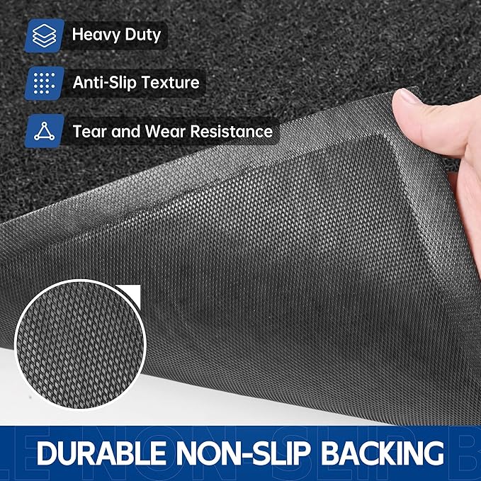 Sturdy Front Door Mat, 48" x 36" Heavy Duty Indoor Outdoor Doormat for Entryway, Fade Resistant, Waterproof Low Profile Entry Mat, Non Slip Welcome Mat for Outside Entrance, Patio, Home