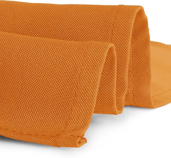 Gee Di Moda Rectangle Tablecloth - 90 x 132 Inch Orange Table Cloth for 6 Foot Tables with Floor-Length Drop - Heavy Duty Washable Fabric for Holiday Party, Dinner, Weddings & Baby Shower