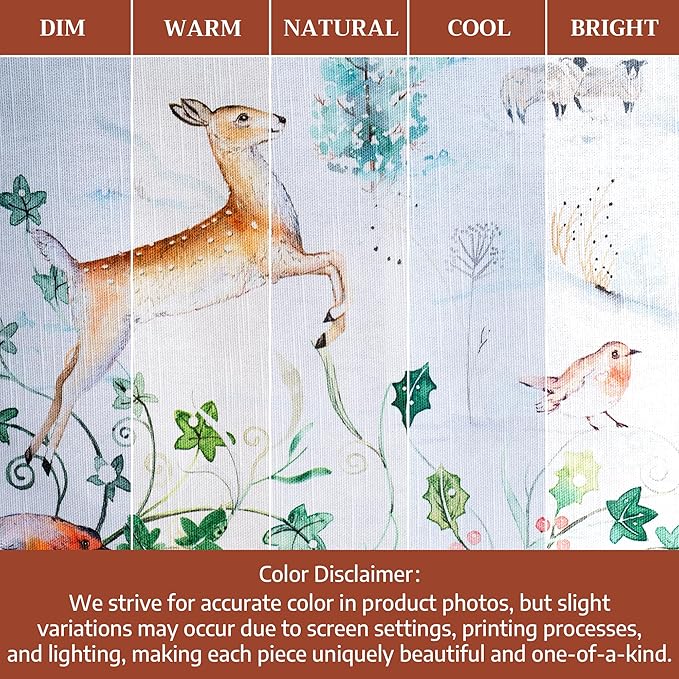 Maison d' Hermine Table Cloth Round Table 100% Cotton 63 Inches Fall Tablecloth Reusable Everyday Use for Thanksgiving Christmas Decorations Dining Farmhouse Party (Snowy World)