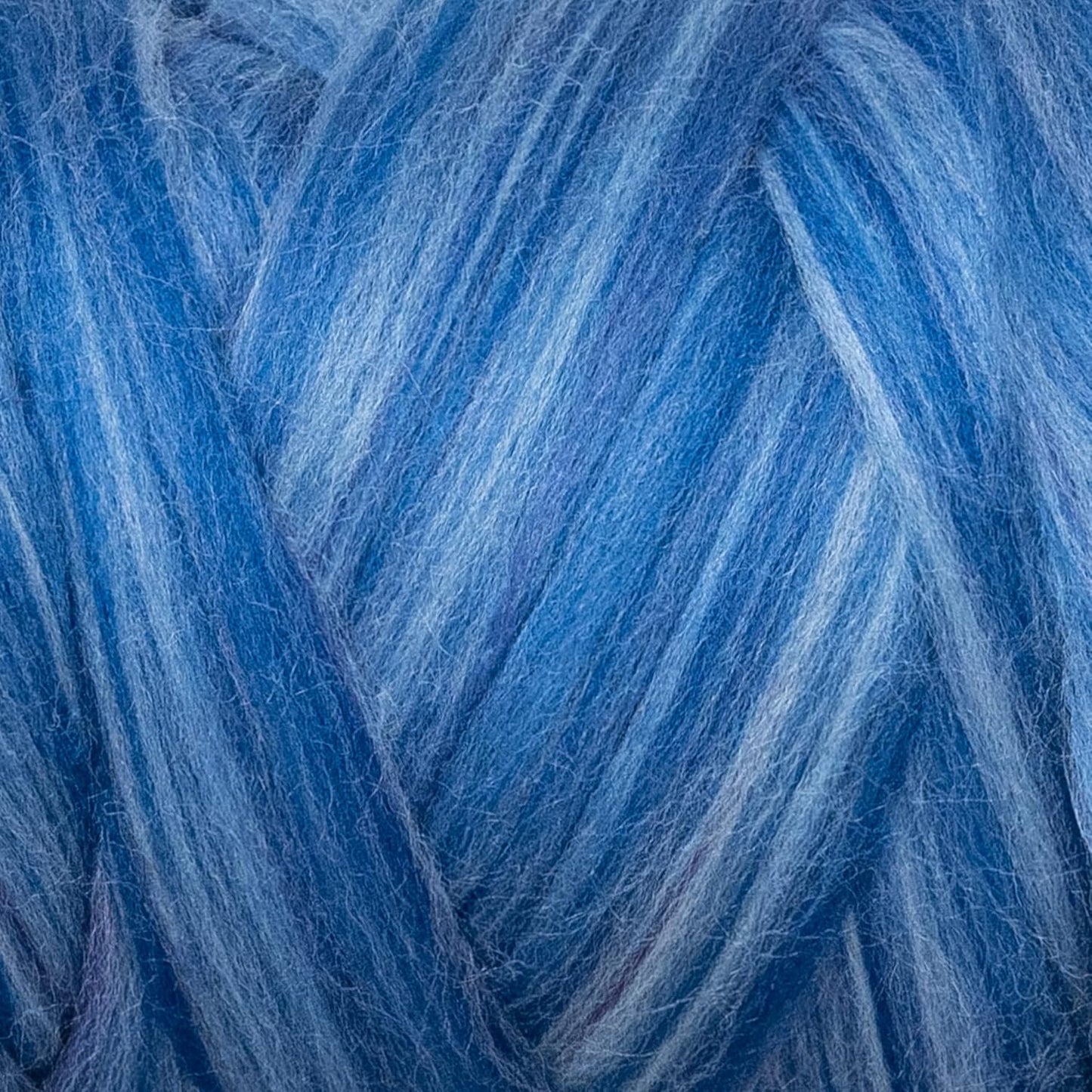 Multi Colored Natural Wool roving, 1 lb. Best Wool for Needle Felting, Wet Felting, handcrafts and Spinning. (Ocean Blue, 1lb)