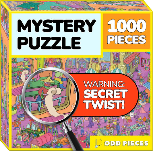 Odd Pieces Jigsaw Puzzles 1000 Pieces - Magic Mystery Story Secret Ending Puzzle - Perfect Game Night for Adults & Kids - Fantasy Sci-Fi City Theme (Shutterbug)