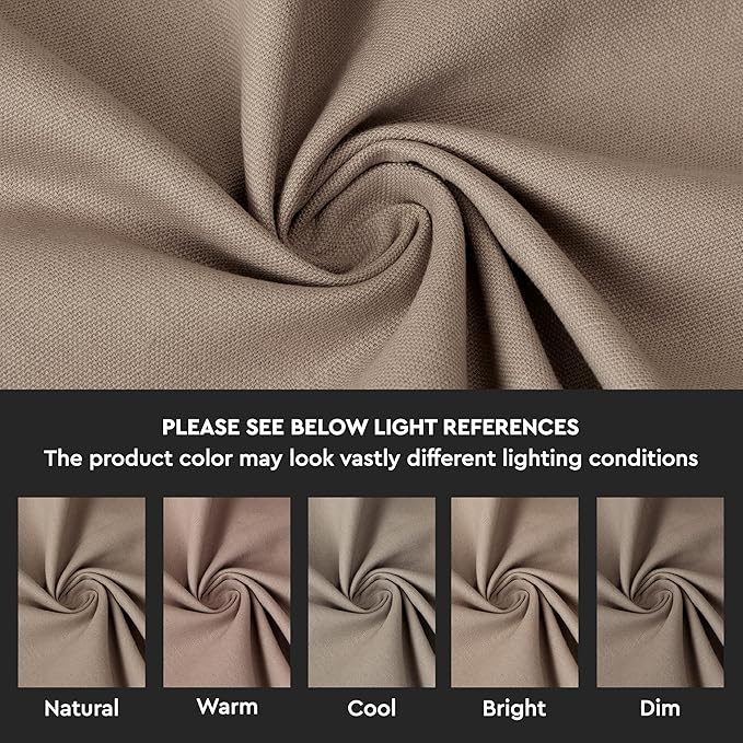 Encasa XO Table Runner 13"x104" Long | Cotton Canvas Fabric | Beige Solid Color | Machine Washable & Durable