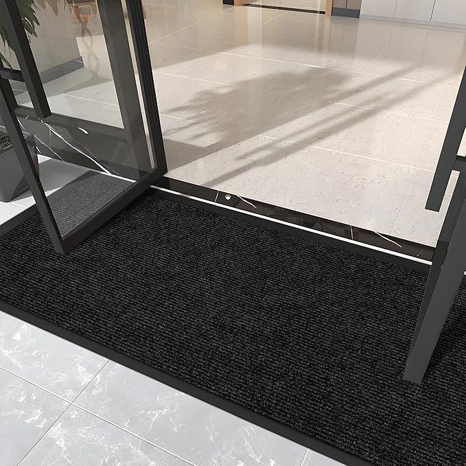 Custom Size Extra Large Front Door Mat, 2FT x 6FT Indoor Outdoor Entrance Commercial Floor Mat, Heavy Duty Dirt Trapper Doormat for Entryway Welcome Mat, Low Profile, Non-Slip, Waterproof