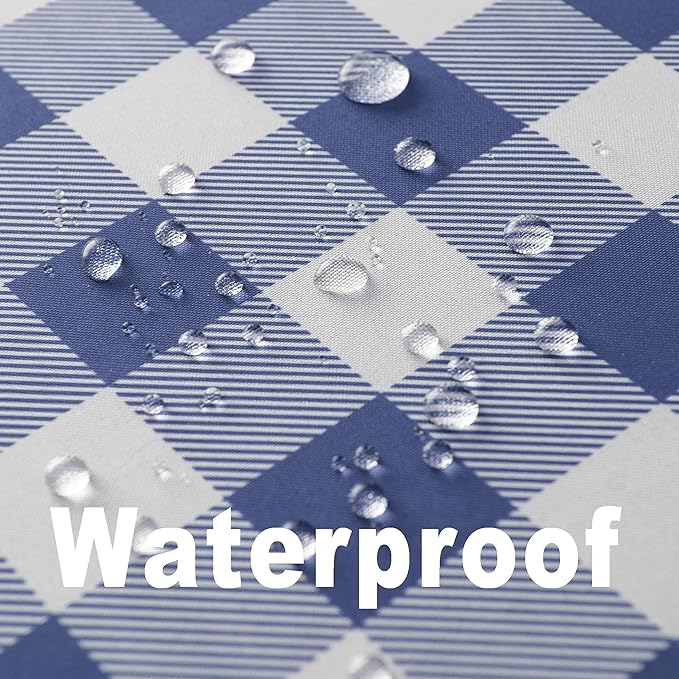 Waterproof Checkered Tablecloth Fabric - Rectangle 58x84 Inch Classic Gingham Buffalo Plaid Table Cloth for Indoor/Outdoor Use - Washable Table Cover for Kitchen, BBQs, and Parties