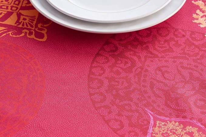 Maison d' Hermine Table Cloth Rectangle Table 100% Cotton 70 x 108 Inches Fall Tablecloth Reusable Everyday Use for Thanksgiving Christmas Decorations Dining Farmhouse Party (Versailles)