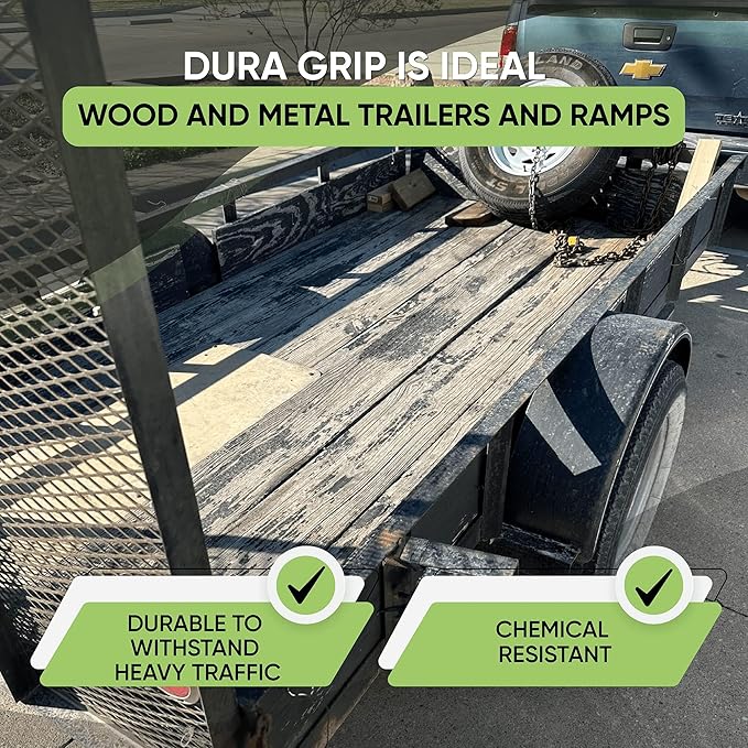 Dura Grip Anti-Slip Paint for Concrete, Wood, Tile and Metal – Non-Skid Coating for Floor, Decking and Ramps – Gallon (Medium Gray)