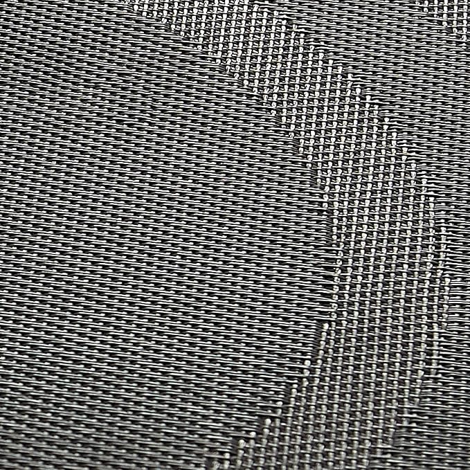 DII PVC Tabletop Collection Woven Indoor/Outdoor, Round Placemat Set, 13.75", Black, 6 Piece