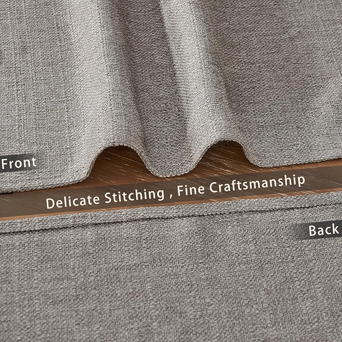 BALCONY & FALCON Placemats Set of 6 Faux Linen Cloth Place Mats Washable Waterproof Wrinkle Resistant Table Placemats for Dining Kitchen Farmhouse Indoor & Outdoor Use(Taupe Gray, 13.8”x 17.7”