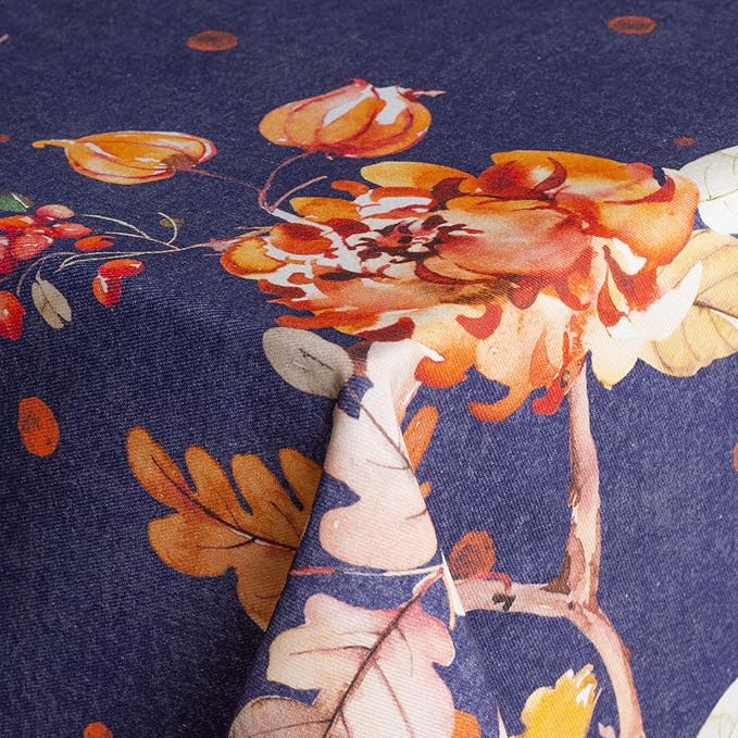 Maison d' Hermine Table Cloth Rectangle Table 100% Cotton 70 x 120 Inches Fall Tablecloth Reusable Everyday Use for Thanksgiving Christmas Decorations Dining Farmhouse Party (Kelim - Infinity)