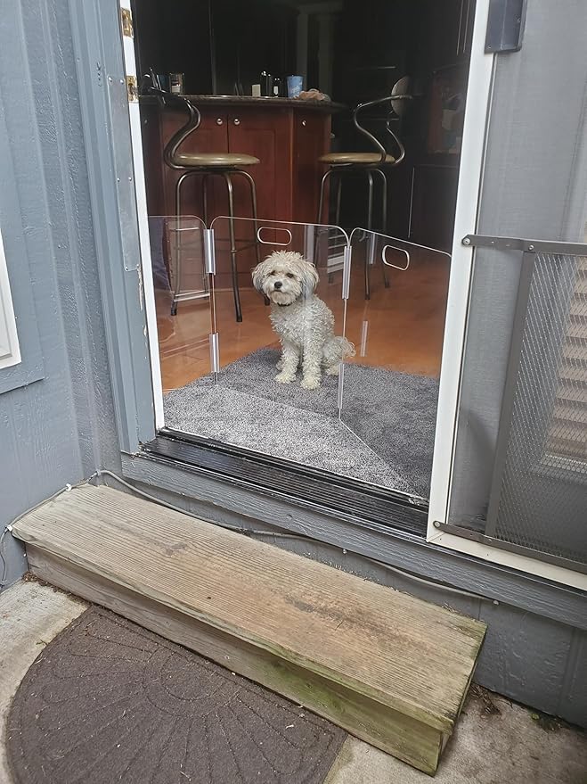 Pet Barrier (3-Panel) | Free-Standing Pet Gate | Foldable | Protect Your Indoor Living Spaces, Decorations, and Important Items from Pets | Made in The USA