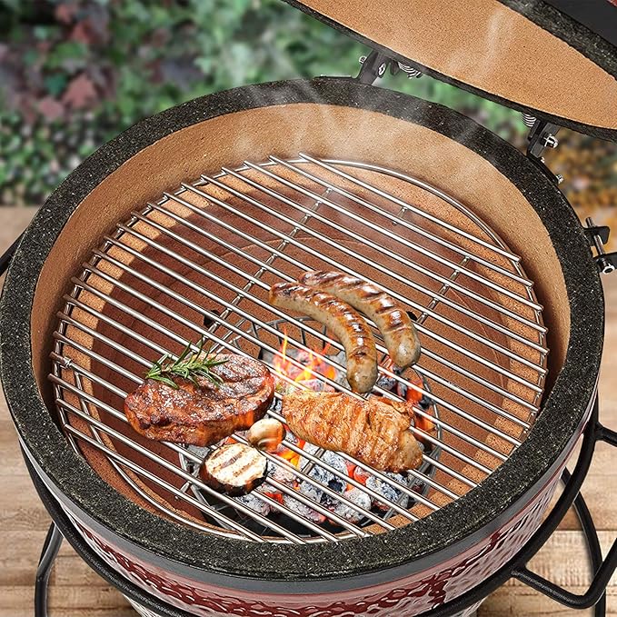 onlyfire Charcoal Ash Basket for Minimax Big Green Egg, Stainless Steel Grill Basket with Handles for Better Airflow