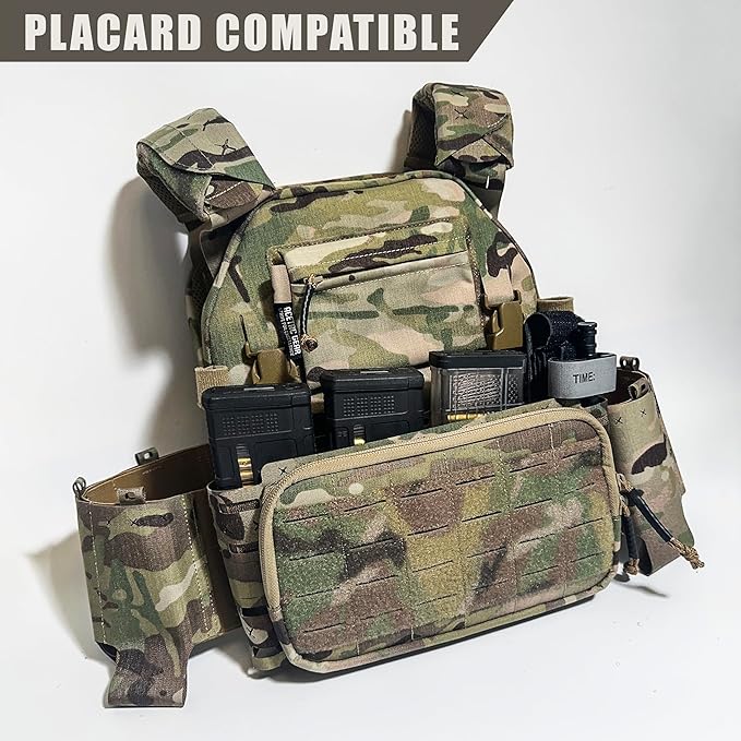 LPPC V.2 Tactical Vest, Low-Profile Vest, Modular, Placard Compatible, Made from 1000D Nylon Laminates MultiCam