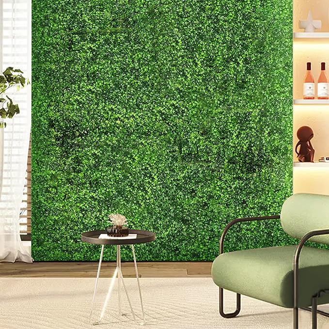 12PCS 24x16 Artificial Grass Wall Panels - Boxwood Privacy Screen UV Protected Waterproof Indoor Outdoor Garden Fence Backyard
