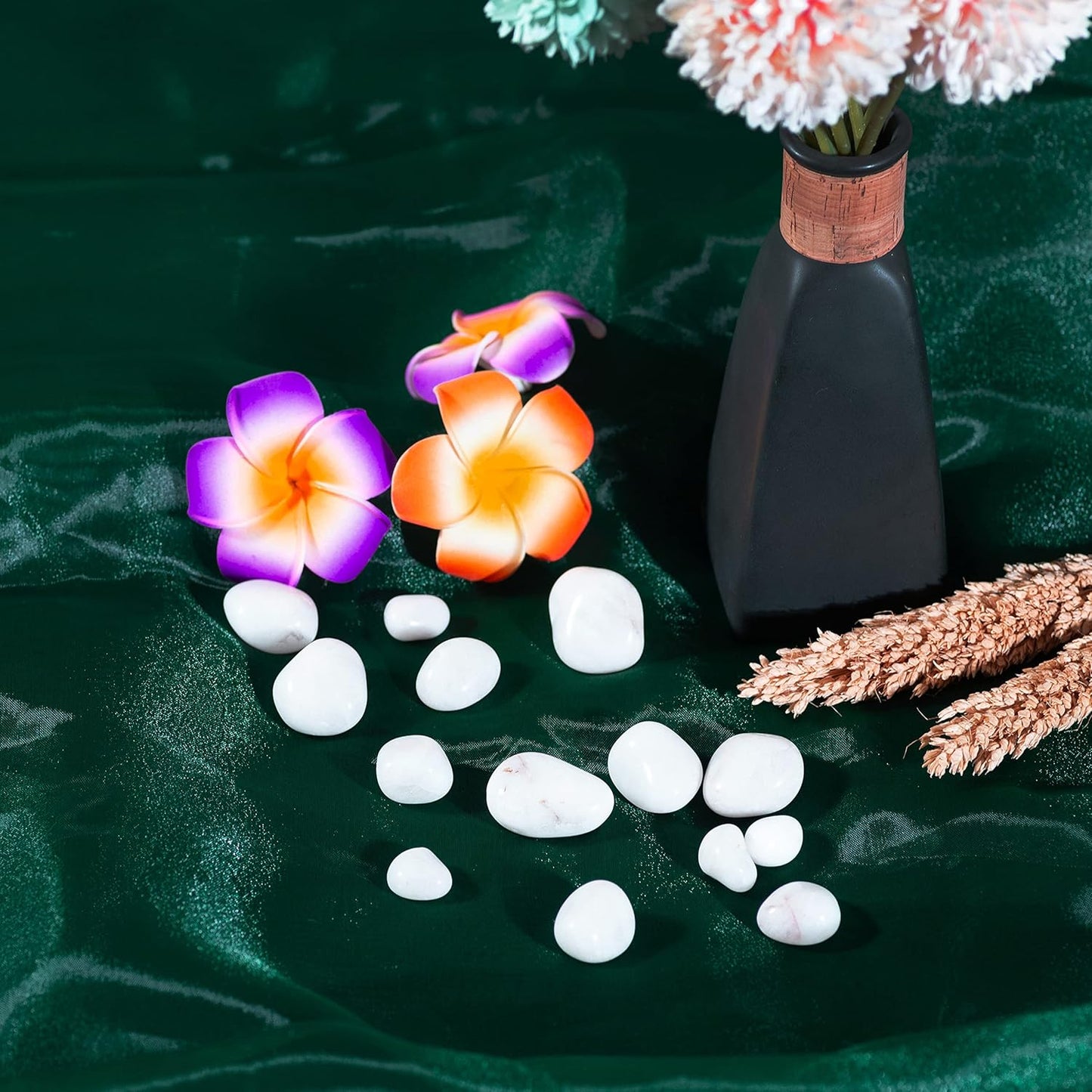 Fynite Sheer Organza Fabric | 5 Yards Long | 44" Wide | Bridal Solid Sheer Organza Bolt for Wedding Dress Fashion Craft Decorations - Hunter Green