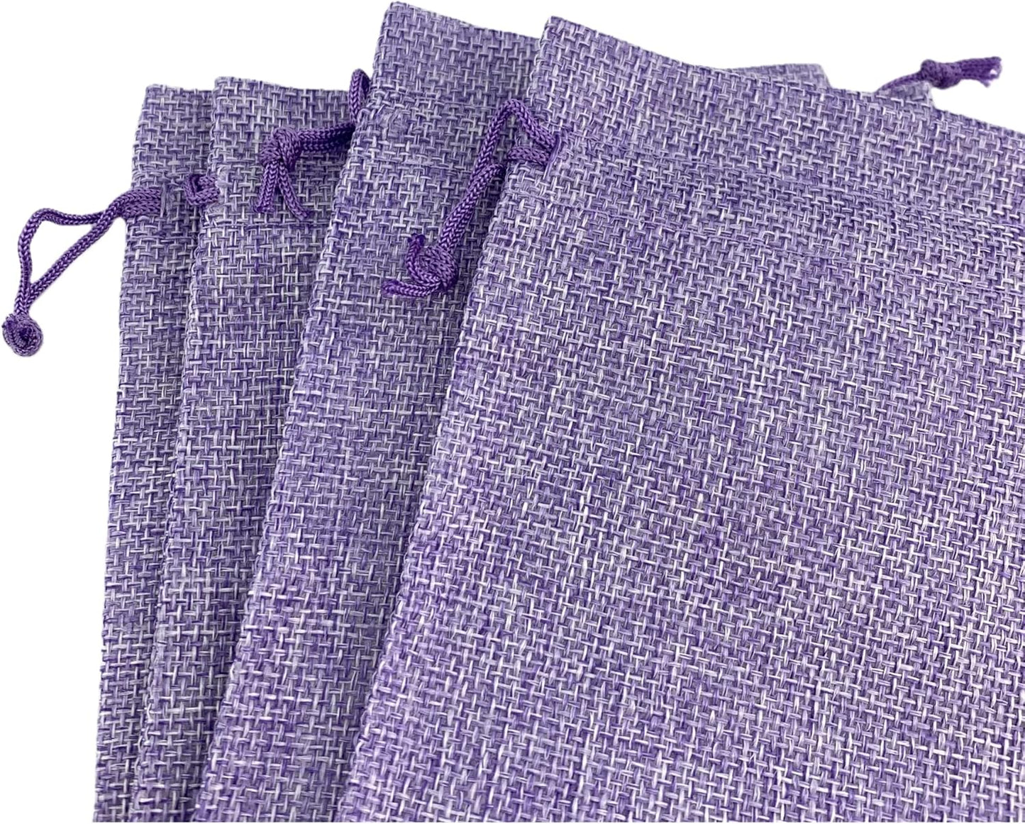 Palmhomee Pack of 12 Burlap Gift Bags with Drawstring Linen Jewelry Pouches Wedding Hessian Jute Bags for Birthday and Treat Pouches Party Wedding Favors Gift (8x12 Inch, Lavender)