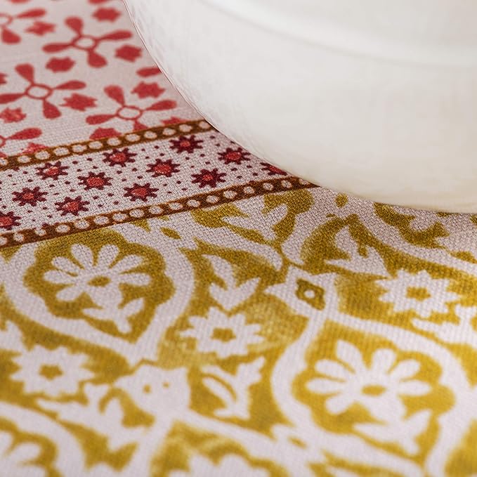 Maison d' Hermine Table Cloth Round Table 100% Cotton 63 Inches Tablecloth Reusable Decorative Everyday Use for Dining Room, Farmhouse, Home, Party, Festive & Wedding Spring Summer - Provence