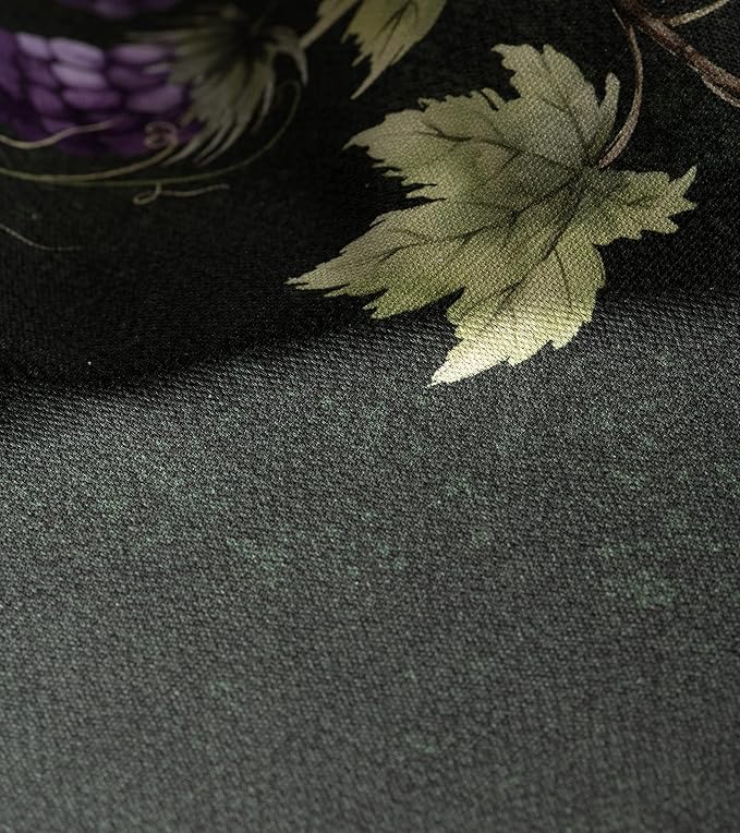 Maison d' Hermine Table Cloth Round Table 100% Cotton 63 Inches Fall Tablecloth Reusable Everyday Use for Thanksgiving Christmas Decorations Dining Farmhouse Party (Pumpkin Garden - Dark Green)