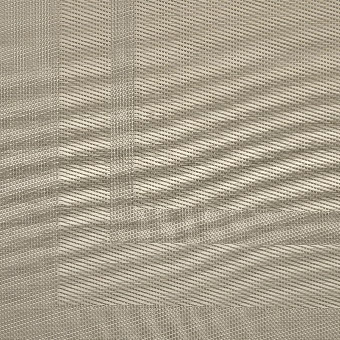 DII PVC Tabletop Collection Woven Indoor/Outdoor, Placemat Set, 13x17.25, Stone, 6 Piece