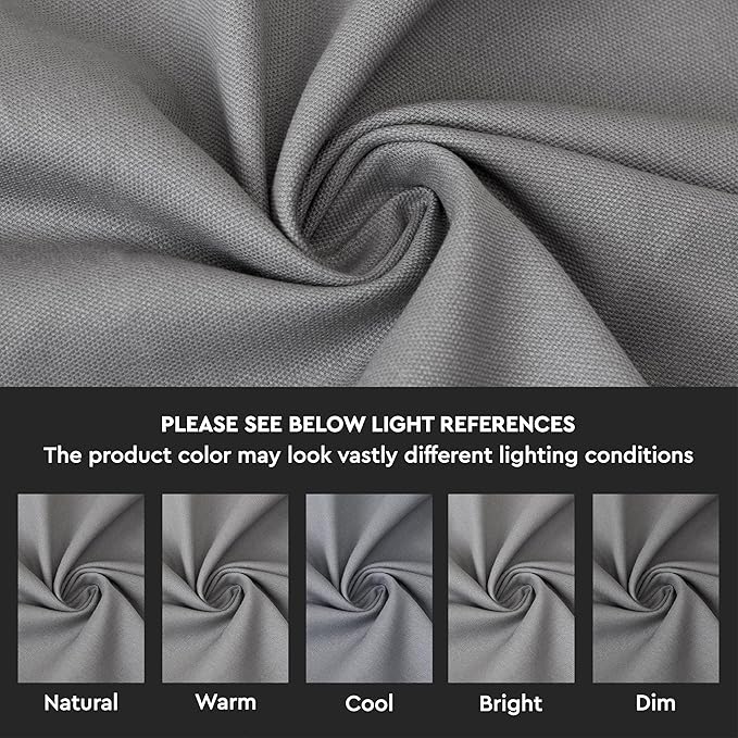 Encasa XO Table Runner 13"x59" Long | Cotton Canvas Fabric | Grey Solid Color | Machine Washable & Durable