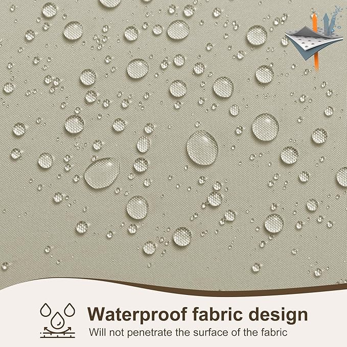 HolidayIdeas Waterproof Patio Outdoor Curtains with Rod Pocket 6 Panels- UV & Privacy Protect Weatherproof Gazebo Outdoor Drapes for Porch, Balcony, Apartment, Sliding Glass Door, Taupe, 54x84 Inch