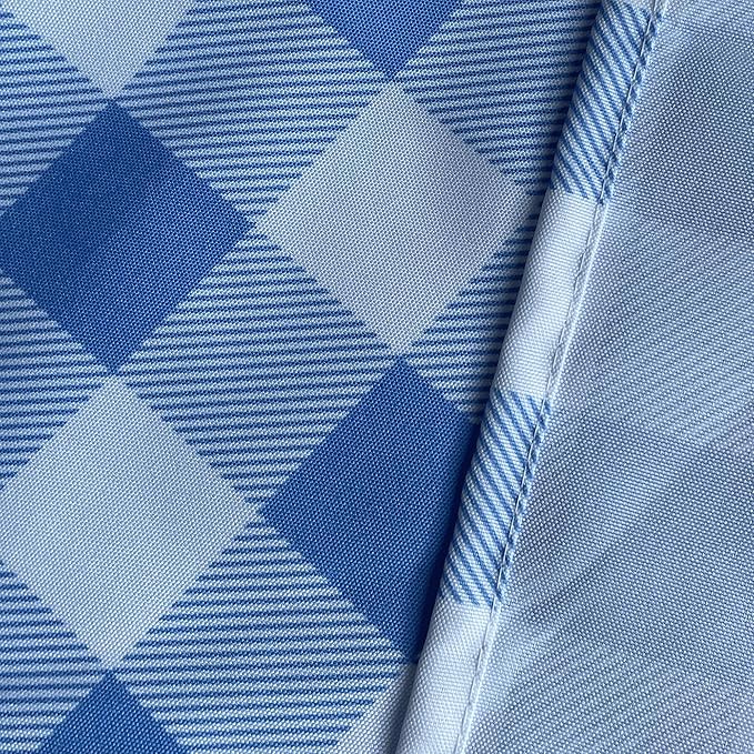 Waterproof Plaid Tablecloth Fabric - Oblong 52x70 Inch Classic Buffalo Tartan Table Cloth for Indoor/Outdoor Use - Washable Tabletop Cover for Dinner, BBQs, and Parties