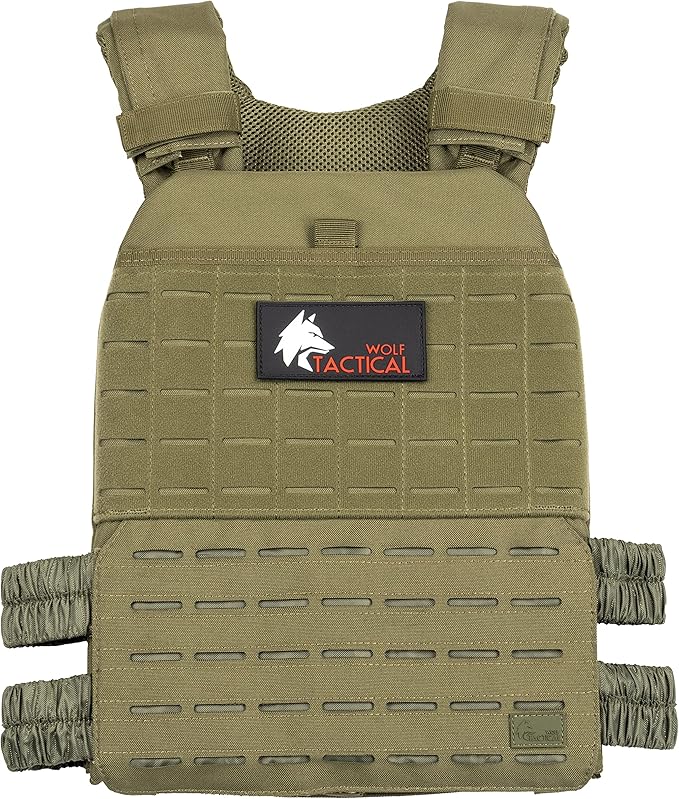 Wolf Tactical Adjustable Weighted Vest for Men & Women - Rucking, Workout, Running, Walking & CrossFit Weight Vest for Strength Training & Fitness