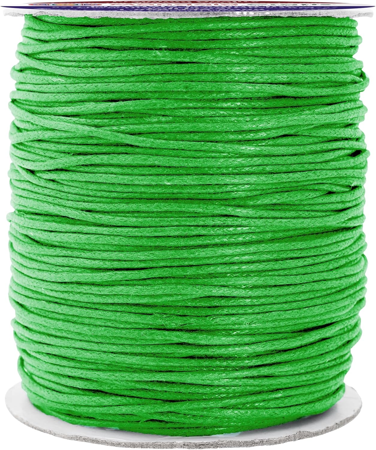 Mandala Crafts 1.5mm 109 Yards Green Cotton Waxed Cord for Jewelry Making Bracelet Cord Waxed String - Beading String Thread Jewelry Cords for Necklaces String