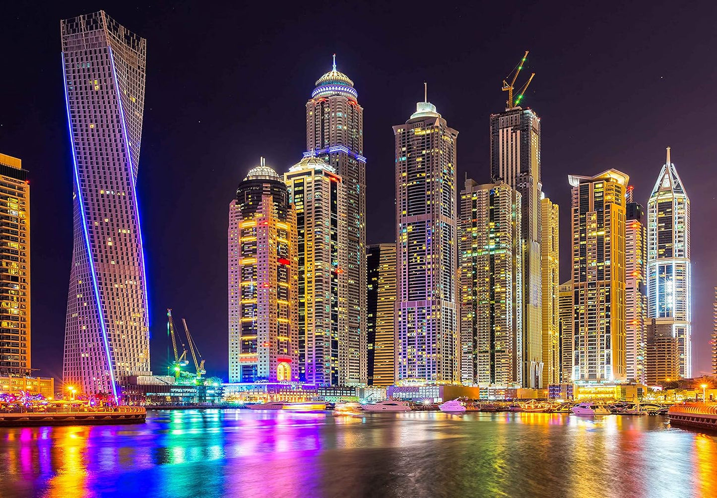 Mural Wallpaper Large City Night View Wall Mural for Bedroom Living Room TV Background Sofa Wall（Not Peel and Stick）