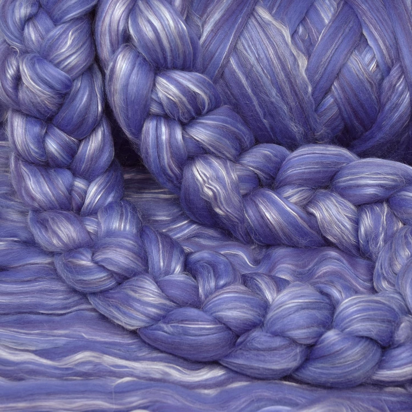 Merino Silk Luxe Tonal Designer Blend. Superfine Merino, Mulberry Silk, Tussah Silk. Top Roving for Spinning or Felting. Velvet Dream 1oz