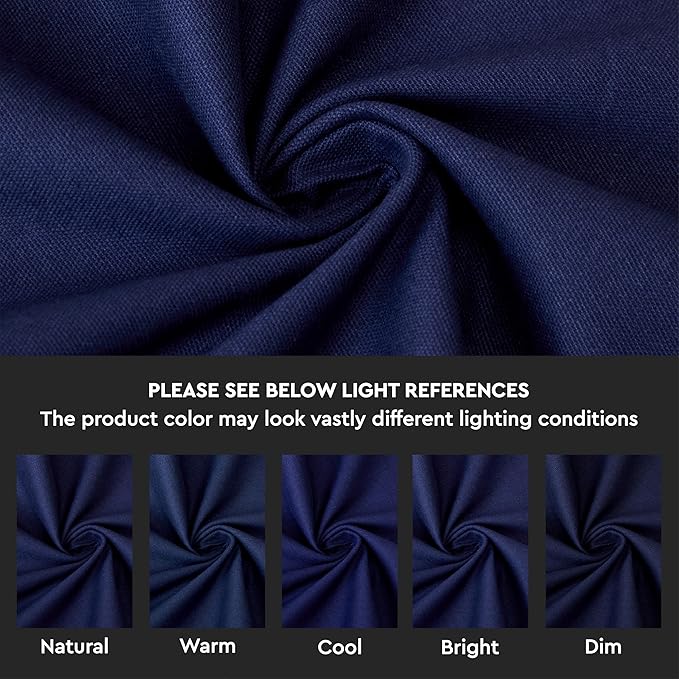Encasa XO Table Runner 13"x59" Long | Cotton Canvas Fabric | Scotch Blue Solid Color | Machine Washable & Durable