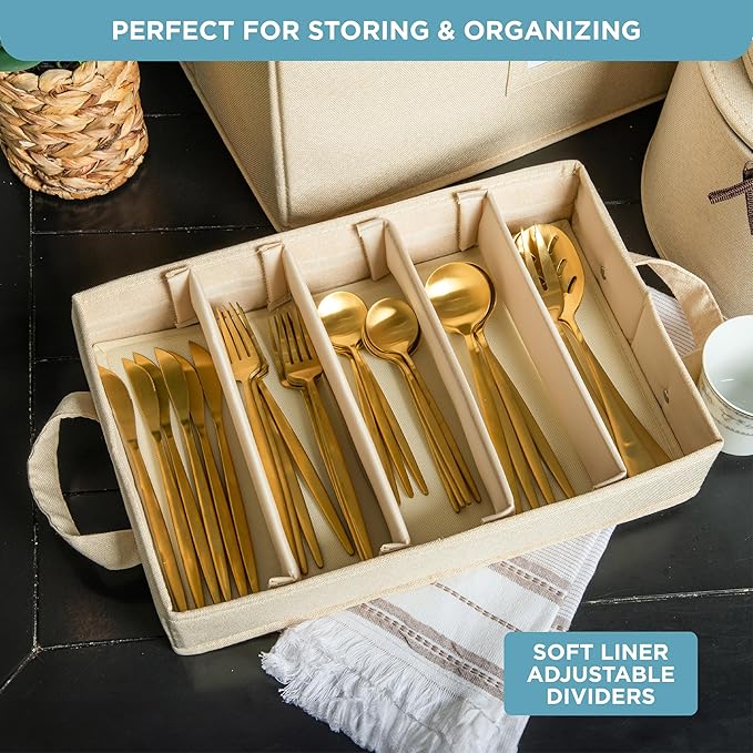 China Storage Hard Shell Containers 12-Piece Set Moving Boxes for Dinnerware, Glasses, Plates, Mugs and Saucers Sturdy Dish Organizer with Dividers for Seasonal Storage - Service for 12 - Beige