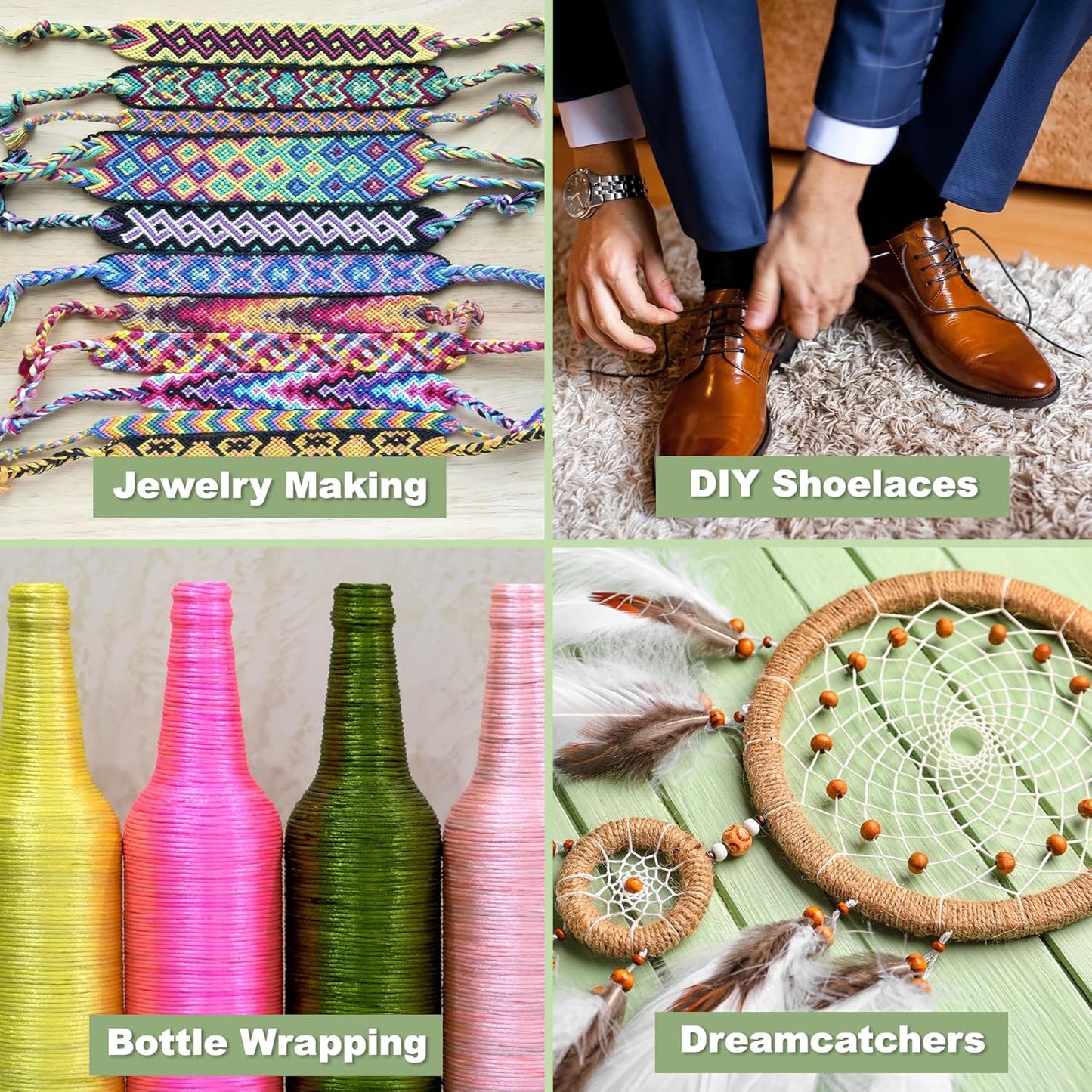 Mandala Crafts 2mm 109 Yards Red Cotton Waxed Cord for Jewelry Making Bracelet Cord Waxed String - Beading String Thread Jewelry Cords for Necklaces String