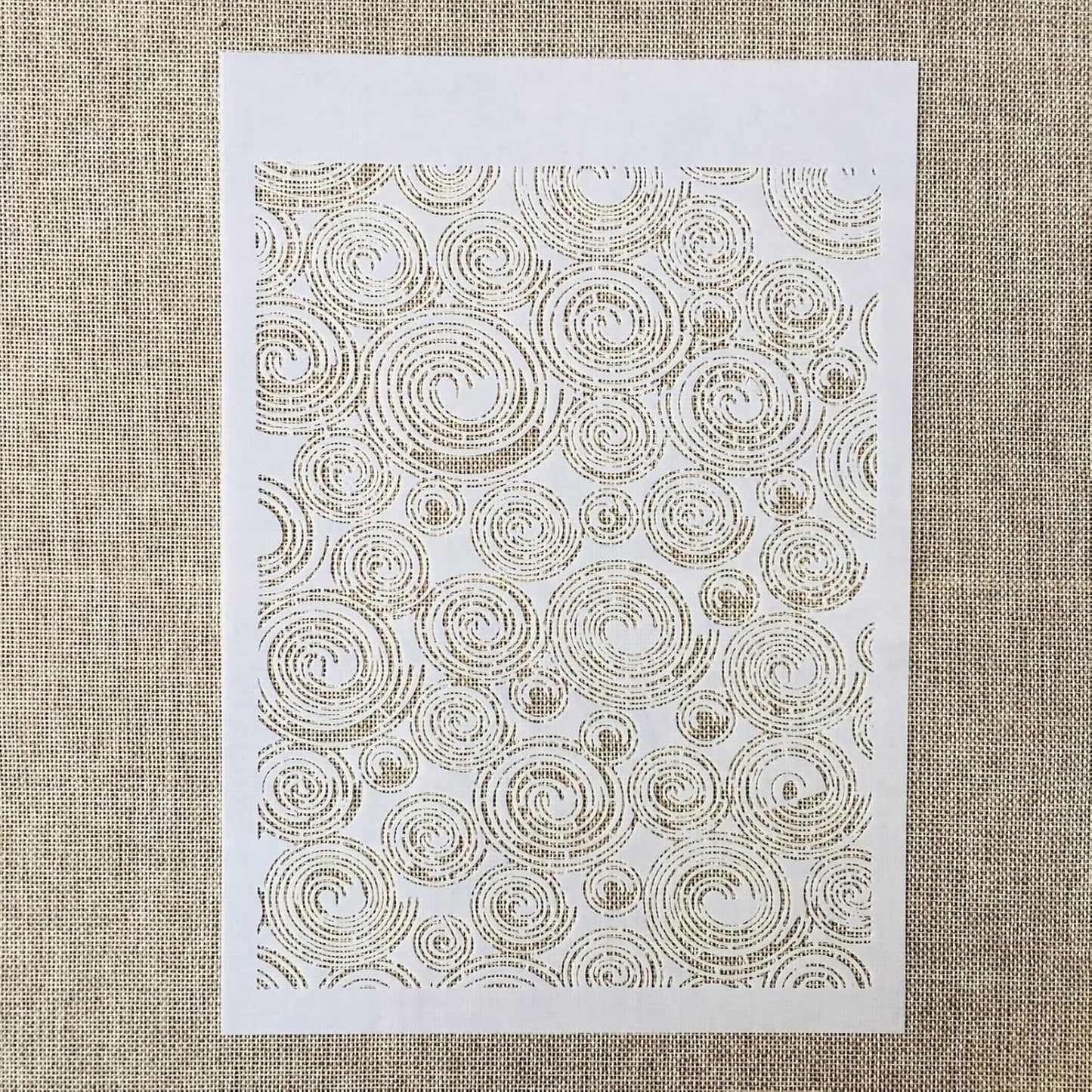 TIAMECH 6 Pcs A4 Reusable Geometric Stencils for Painting - Hollow Leaves & Abstract Curve Lines Texture Layering Templates, DIY Wall Art, Furniture, Scrapbook & Crafts