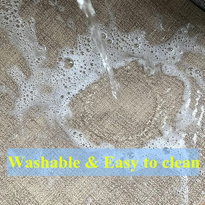 WAZAIGUR Washable Wipeable Waterproof Heat Resistant Faux Leather Placemats Set of 6,PU Palce Mats for Indoor and Outdoor,Easy to Clean Table Mats,Navy Blue