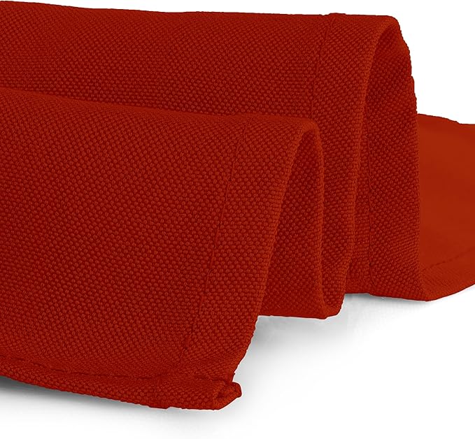 Gee Di Moda Rectangle Tablecloth - 60 x 84 Inch Burnt Orange Table Cloth for 5 Foot Rectangle Tables - Heavy Duty Washable Fabric - for Holiday Party, Dinner, Weddings, Baby Shower & Events