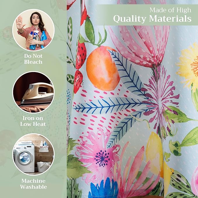 Maison d' Hermine Table Cloth Round Table 100% Cotton 69 Inches Tablecloth Reusable Decorative for Dining Room, Farmhouse, Home, Party, Festive & Wedding Spring Summer - Jardin D'Ete - Mint