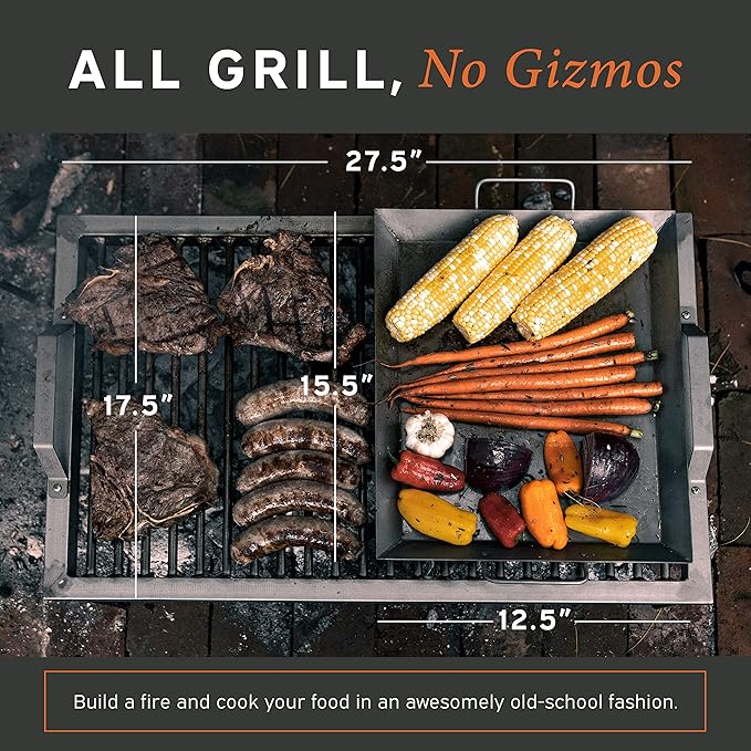 Argentine Grill - Argentinian Grills - Santa Maria Grill - Argentinian Parrilla Set with all Tools Included - BBQ Parrillas Asado